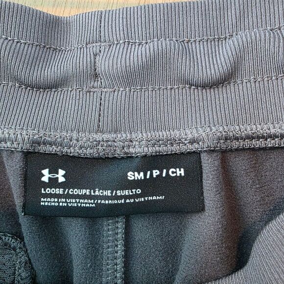Under Armour Gray Sweatpants with Tapered Leg and Elastic Cuffs Mens S - Picture 3 of 3